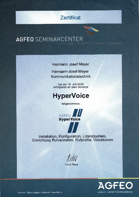 Agfeo Hypervoice Seminar
