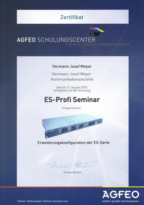 Agfeo ES Profi Seminar